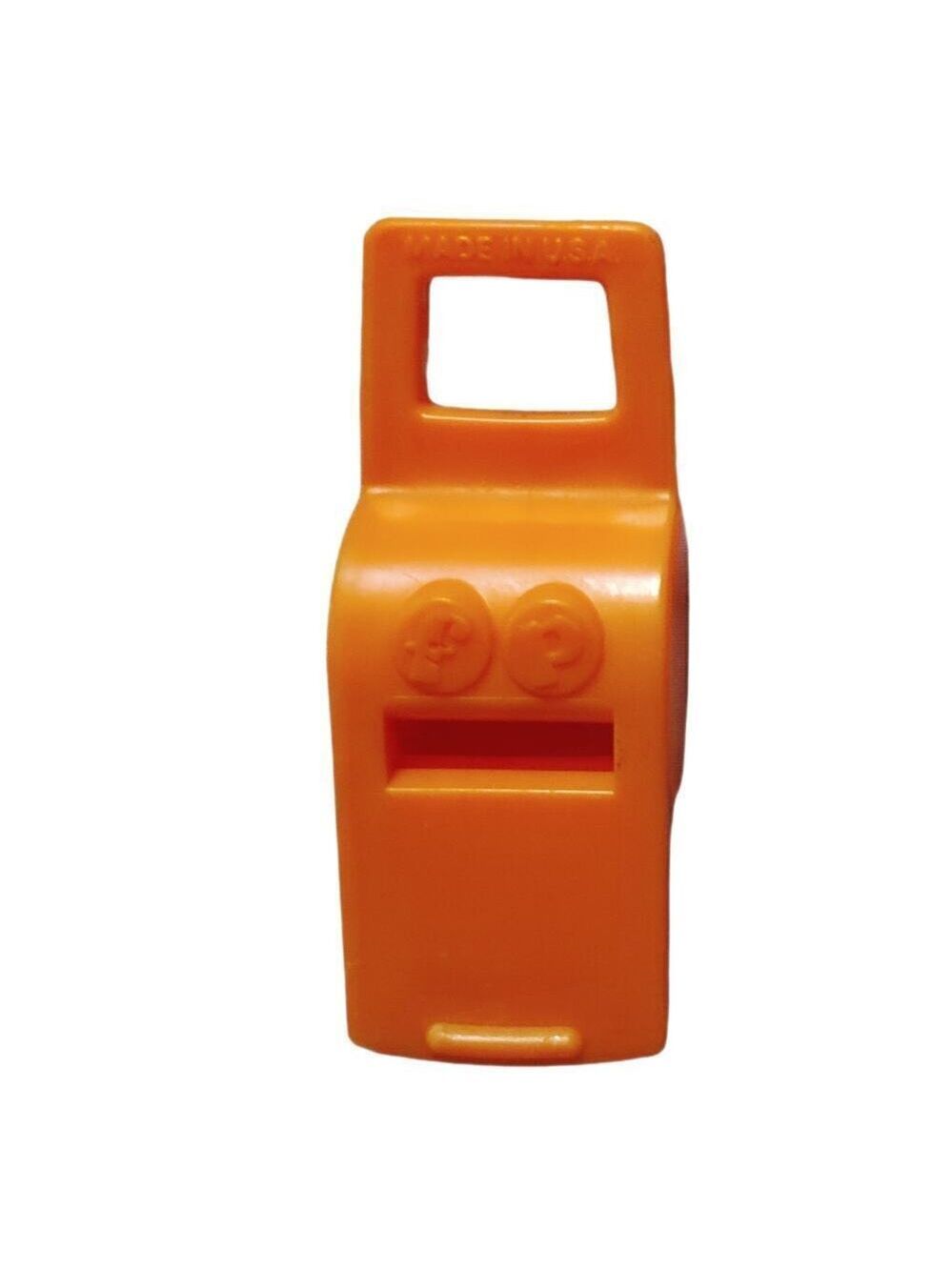 Vintage Fisher Price Orange Whistle Made in USA 1970 W/logo Classic preschool